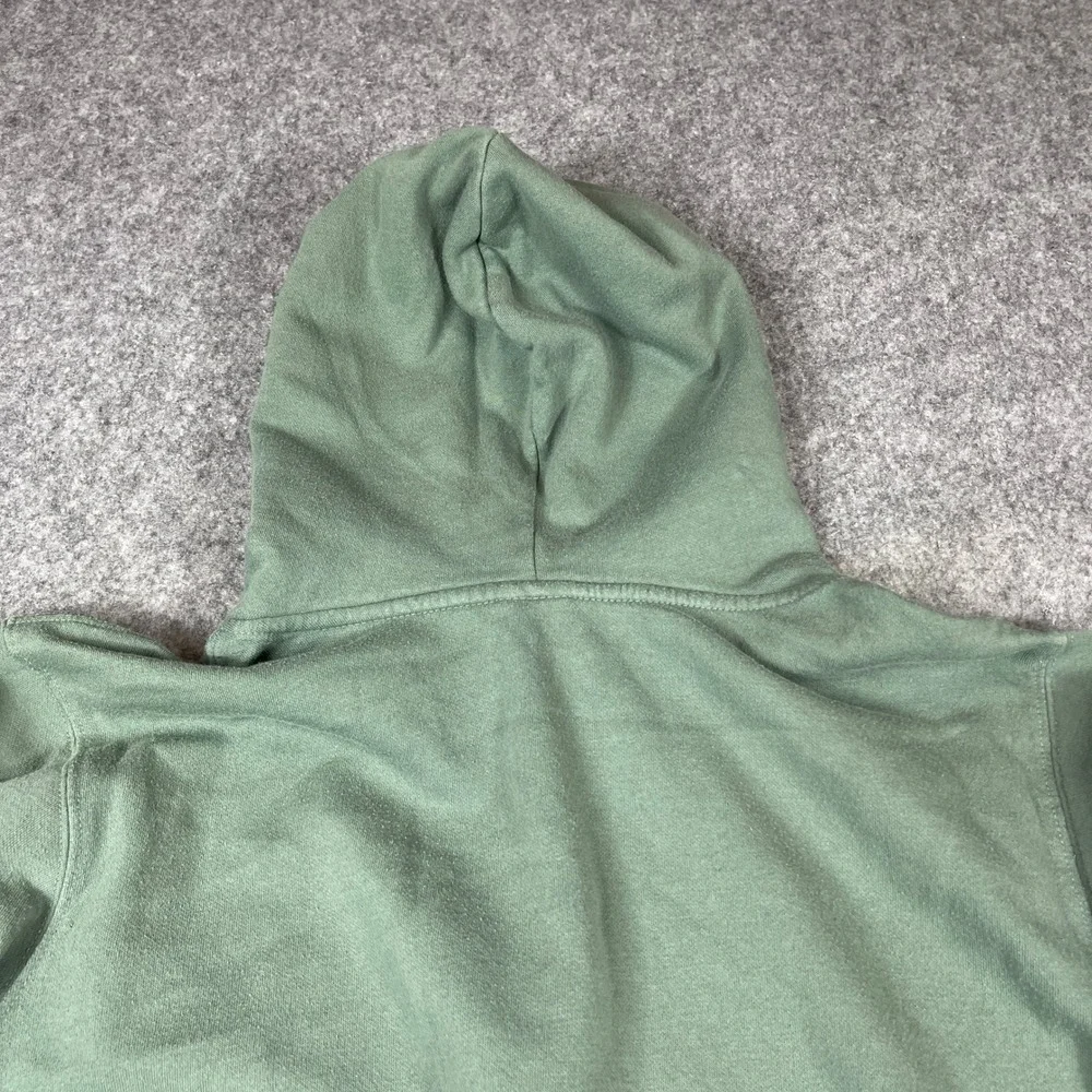 The North Face Graphic Pullover Hoodie Mens Lg Green Terry Grizzly Bear Mountain
